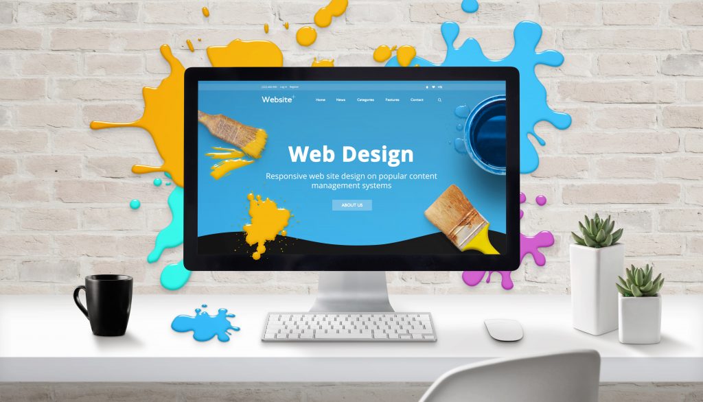 Website Design on a computer
